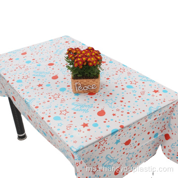 Color Peva Corak Rectangle Table Cloth